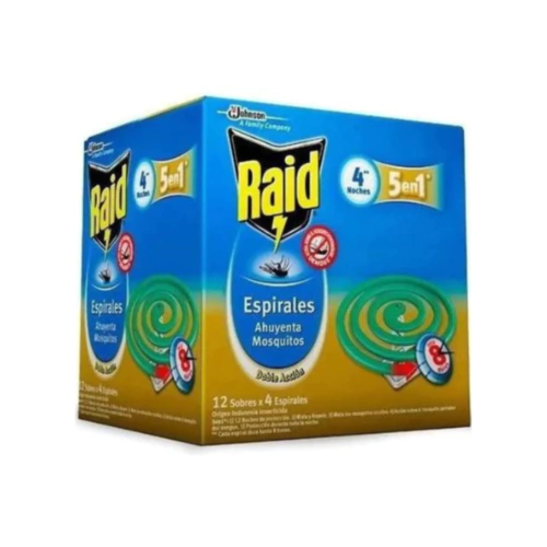 Raid espirales 12 sobres x4u.
