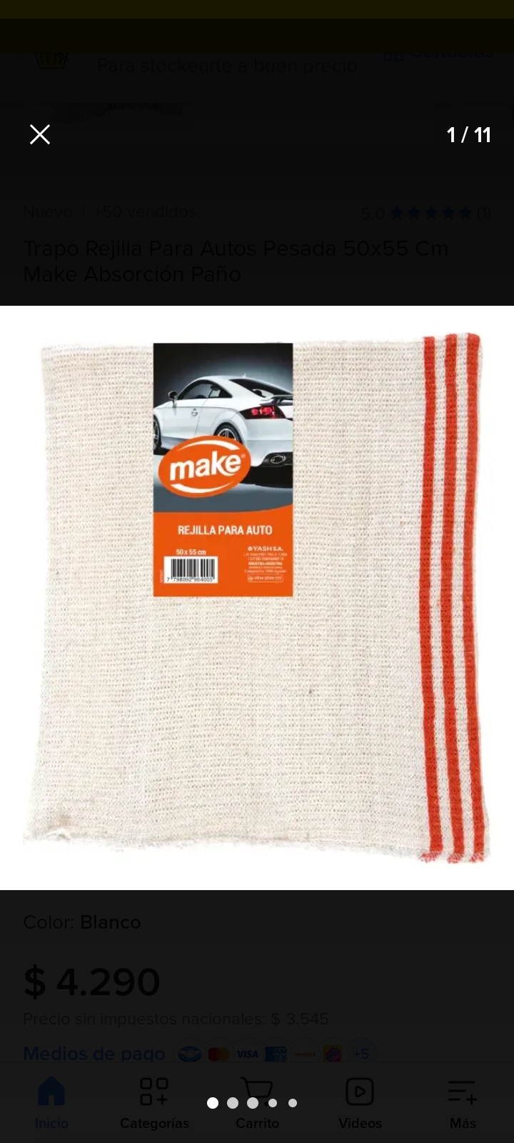 Rejilla para autos make 50x55